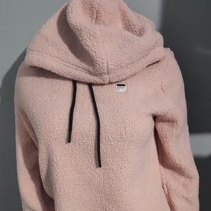 Women's Sherpa Hoodie Pink Medium